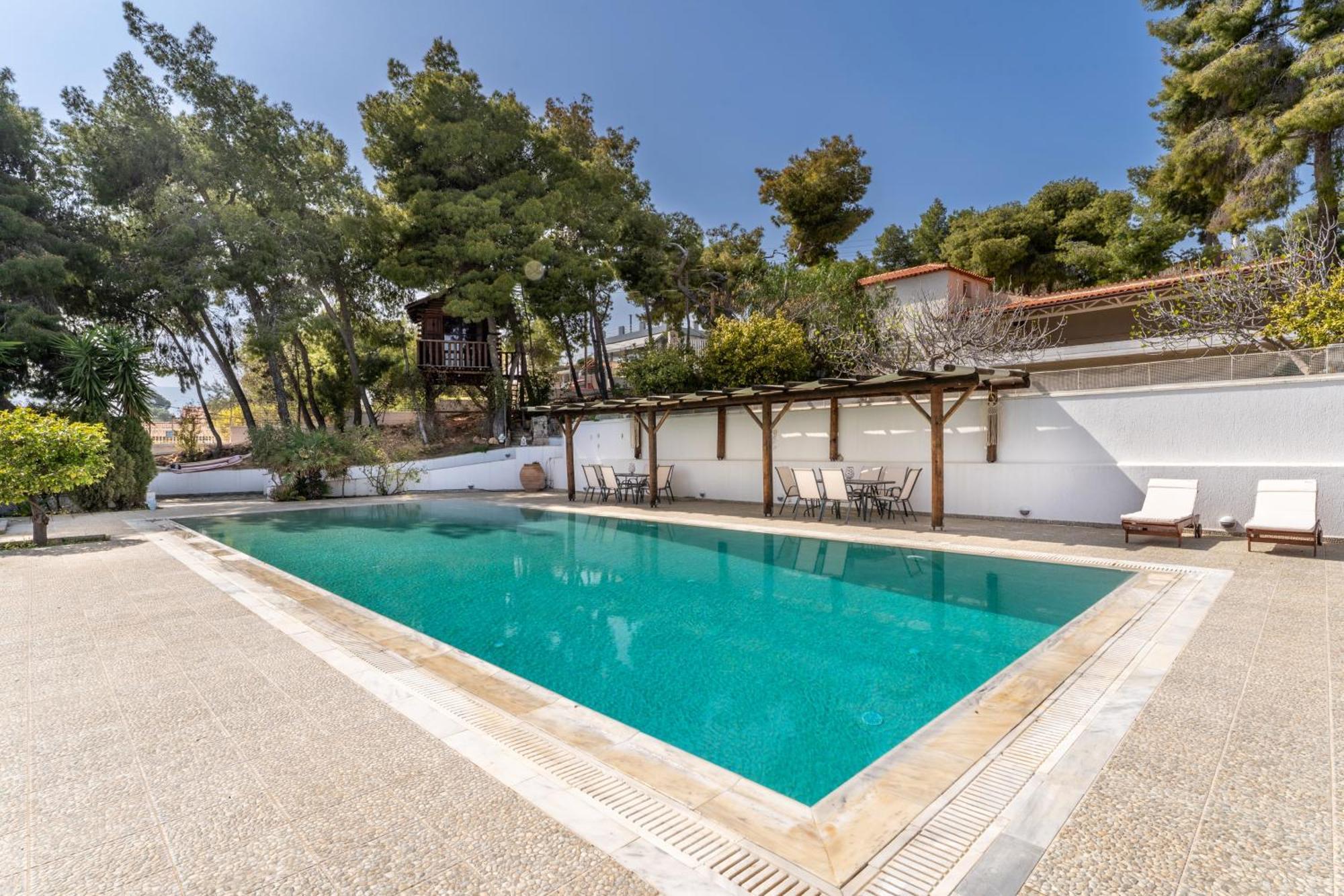 The House Of Gratitude - Poolside Retreat Villa Loutra Oraias Elenis Ngoại thất bức ảnh